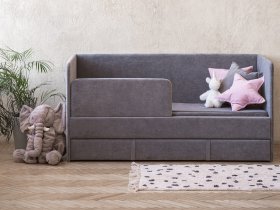 Диван-кровать Happy (темно-серый) в Новокремлёвском - novokremlyovskoe.mebel-nsk.ru | фото
