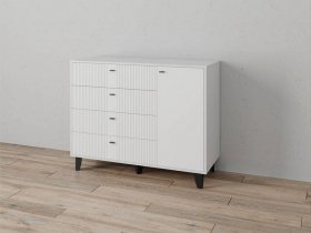 Комод «Катрин-13» (белый/белый снег) в Новокремлёвском - novokremlyovskoe.mebel-nsk.ru | фото