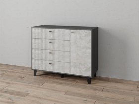 Комод «Катрин-13» (графит/мальта) в Новокремлёвском - novokremlyovskoe.mebel-nsk.ru | фото