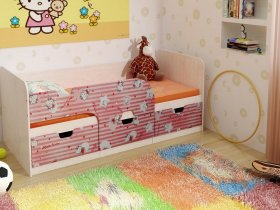 Кровать детская с ящиками 1,86 Минима Hello Kitty в Новокремлёвском - novokremlyovskoe.mebel-nsk.ru | фото