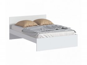 Кровать двуспальная 1,4м Бруклин СБ-3353 (белый) в Новокремлёвском - novokremlyovskoe.mebel-nsk.ru | фото