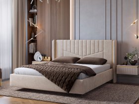 Кровать двуспальная 1,6м Диор (кашемир суфле (велюр)) в Новокремлёвском - novokremlyovskoe.mebel-nsk.ru | фото