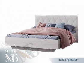 Кровать двуспальная 1,6м Кимберли КР-13 в Новокремлёвском - novokremlyovskoe.mebel-nsk.ru | фото