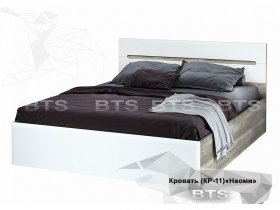 Кровать двуспальная 1,6 м  Наоми КР-11 в Новокремлёвском - novokremlyovskoe.mebel-nsk.ru | фото