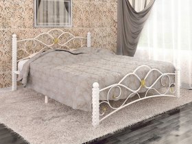 Кровать двуспальная Гарда-3 на металлокаркасе 1,4 м в Новокремлёвском - novokremlyovskoe.mebel-nsk.ru | фото