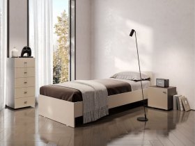 Кровать односпальная 0,9м Гиза в Новокремлёвском - novokremlyovskoe.mebel-nsk.ru | фото