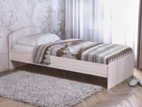 Кровать односпальная 80 с низкой спинкой (ясень шимо светлый) в Новокремлёвском - novokremlyovskoe.mebel-nsk.ru | фото