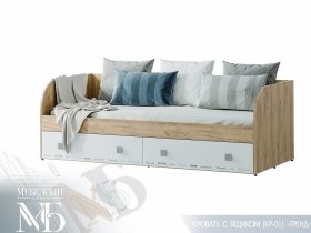 Кровать с ящиками Тренд КР-01 в Новокремлёвском - novokremlyovskoe.mebel-nsk.ru | фото