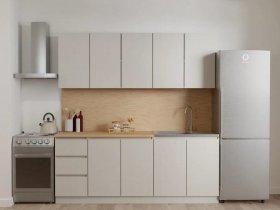 Кухонный гарнитур Мори 2,0 м (сатин) в Новокремлёвском - novokremlyovskoe.mebel-nsk.ru | фото