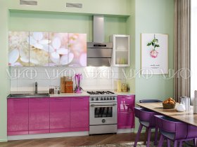 Кухонный гарнитур Вишневый цвет в Новокремлёвском - novokremlyovskoe.mebel-nsk.ru | фото