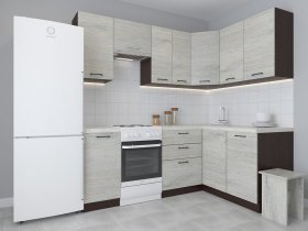 Модульная угловая кухня 1,4м*2,1м Лада (пикард) в Новокремлёвском - novokremlyovskoe.mebel-nsk.ru | фото