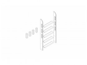 Пакет №10 Прямая лестница и опоры для двухъярусной кровати Соня в Новокремлёвском - novokremlyovskoe.mebel-nsk.ru | фото