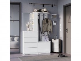 Прихожая Симпл ПР-04 (белый) в Новокремлёвском - novokremlyovskoe.mebel-nsk.ru | фото